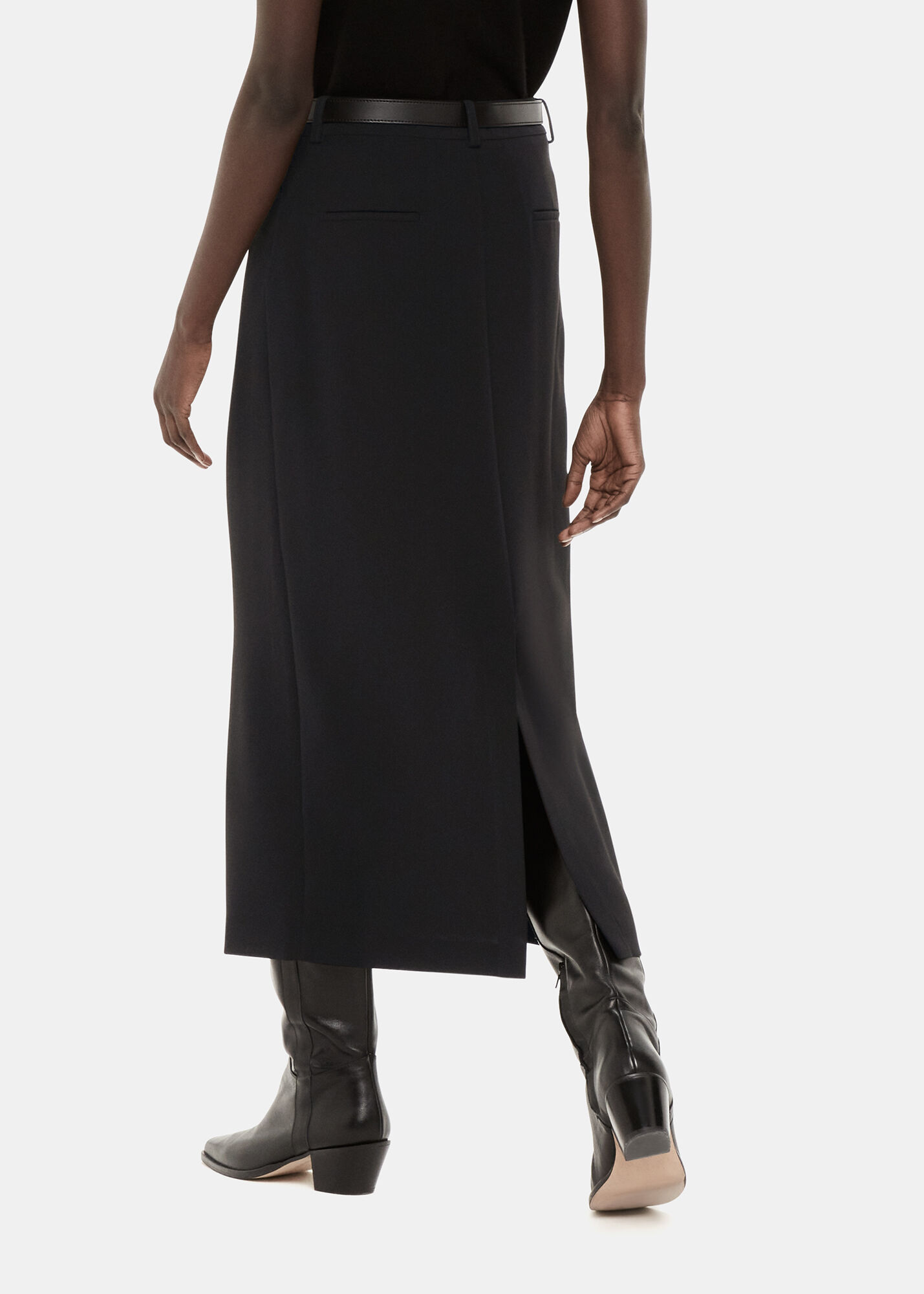 Black Tailored Midi Skirt | Whistles US | Whistles US