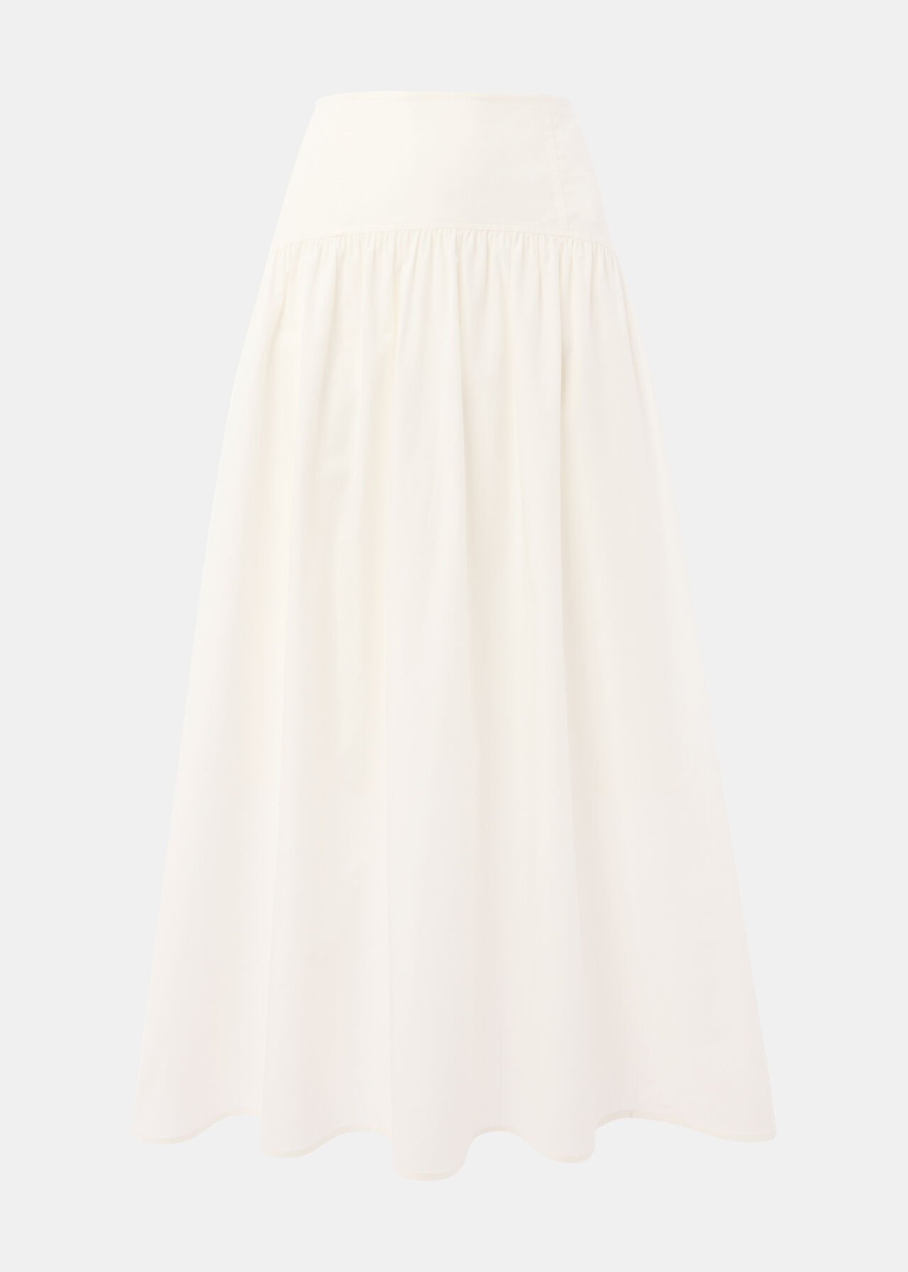 Whistles Cotton Waisted Midi Skirt Whistles Cotton Waisted Midi Skirt