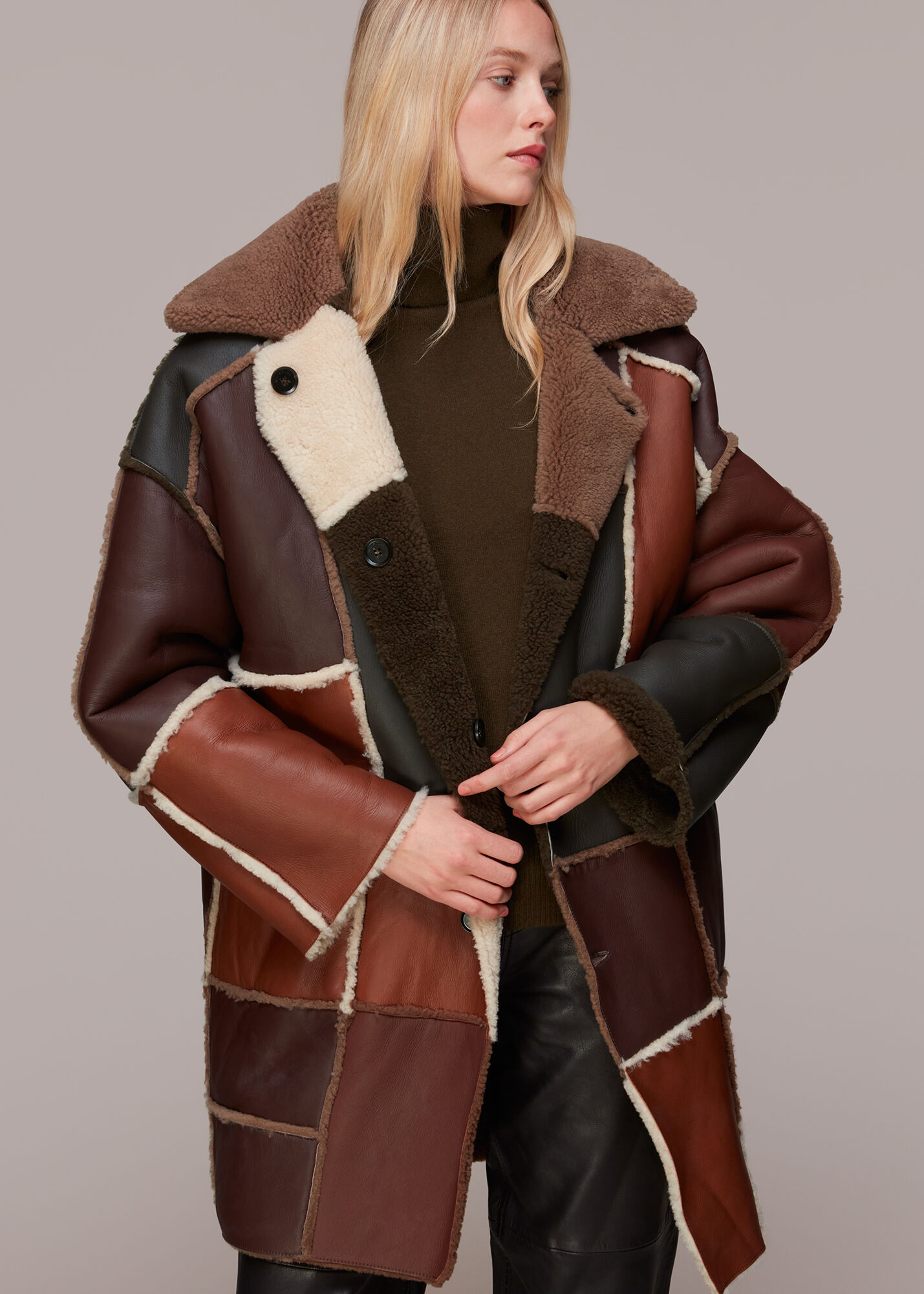 Melodress casual sale patchwork long coat
