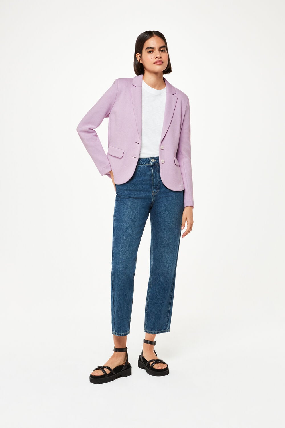 Lilac Slimline Jersey Jacket