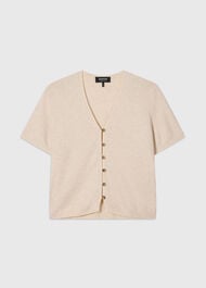 Short Sleeve Button Front Knit