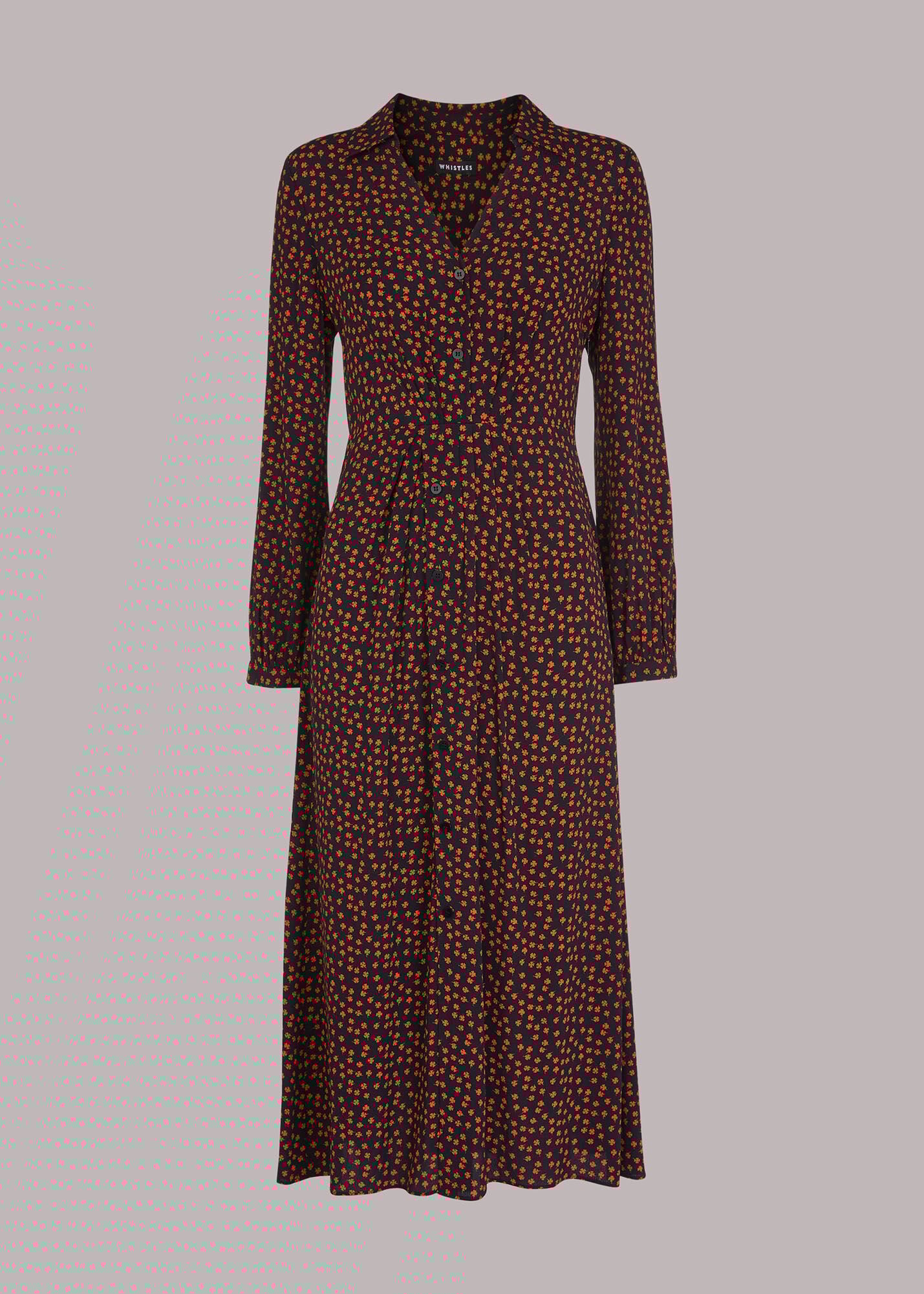 Whistles black deals floral dress
