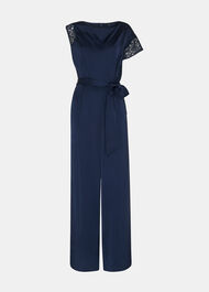 Satin Lace Occasion Jumpsuit