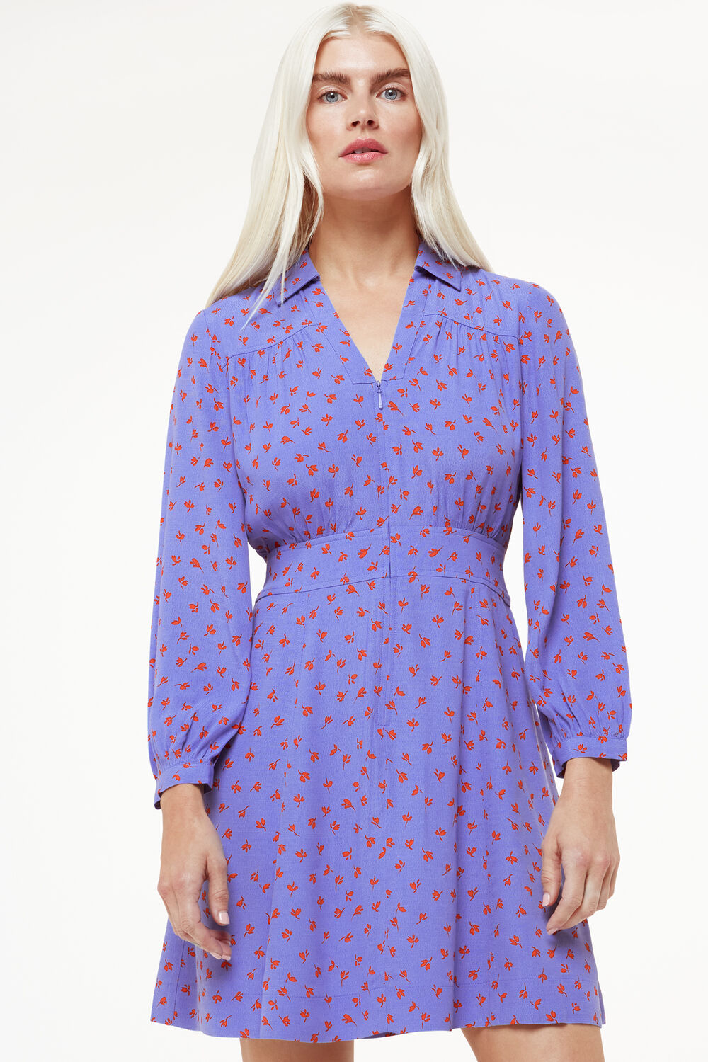 Petite Scattered Petals Print Dress