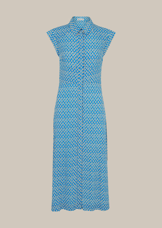 Blue Astrix Floral Blue Dress