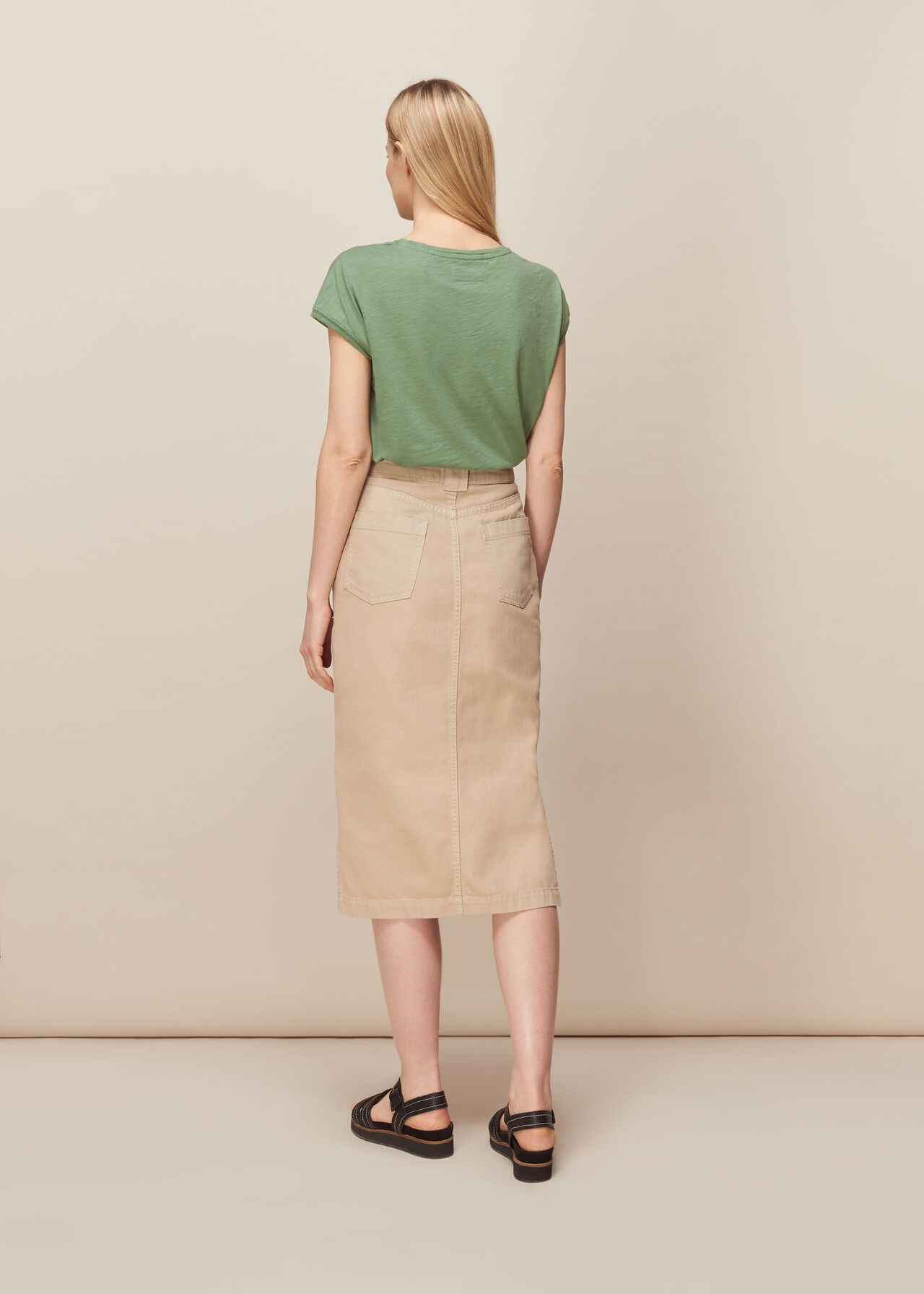 Minimal Cap Sleeve Tee Pale Green