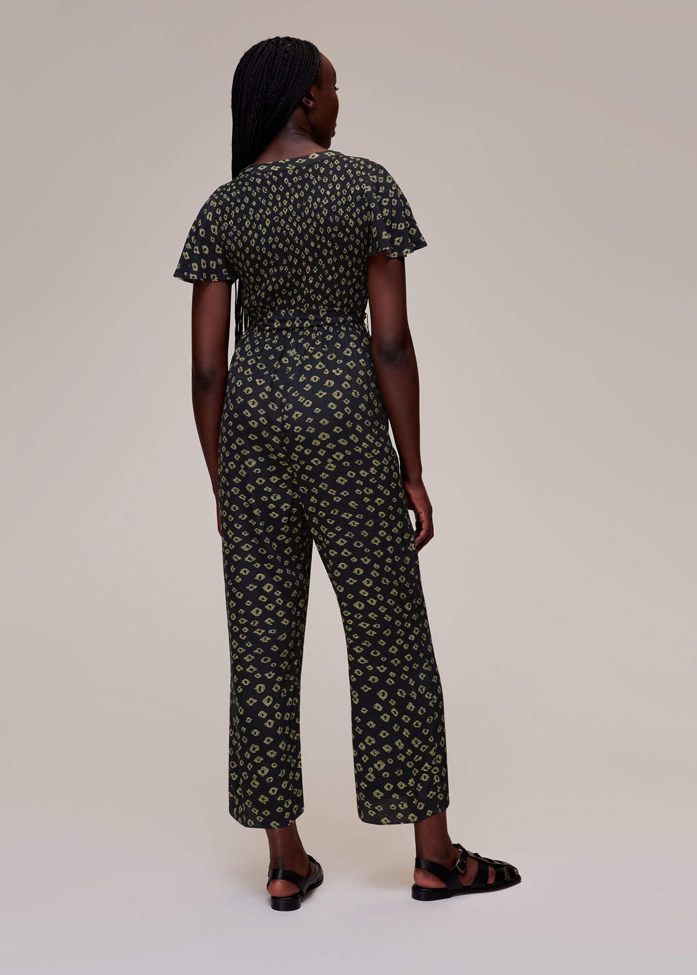 Black/Multi Abstract Gem Jumpsuit WHISTLES