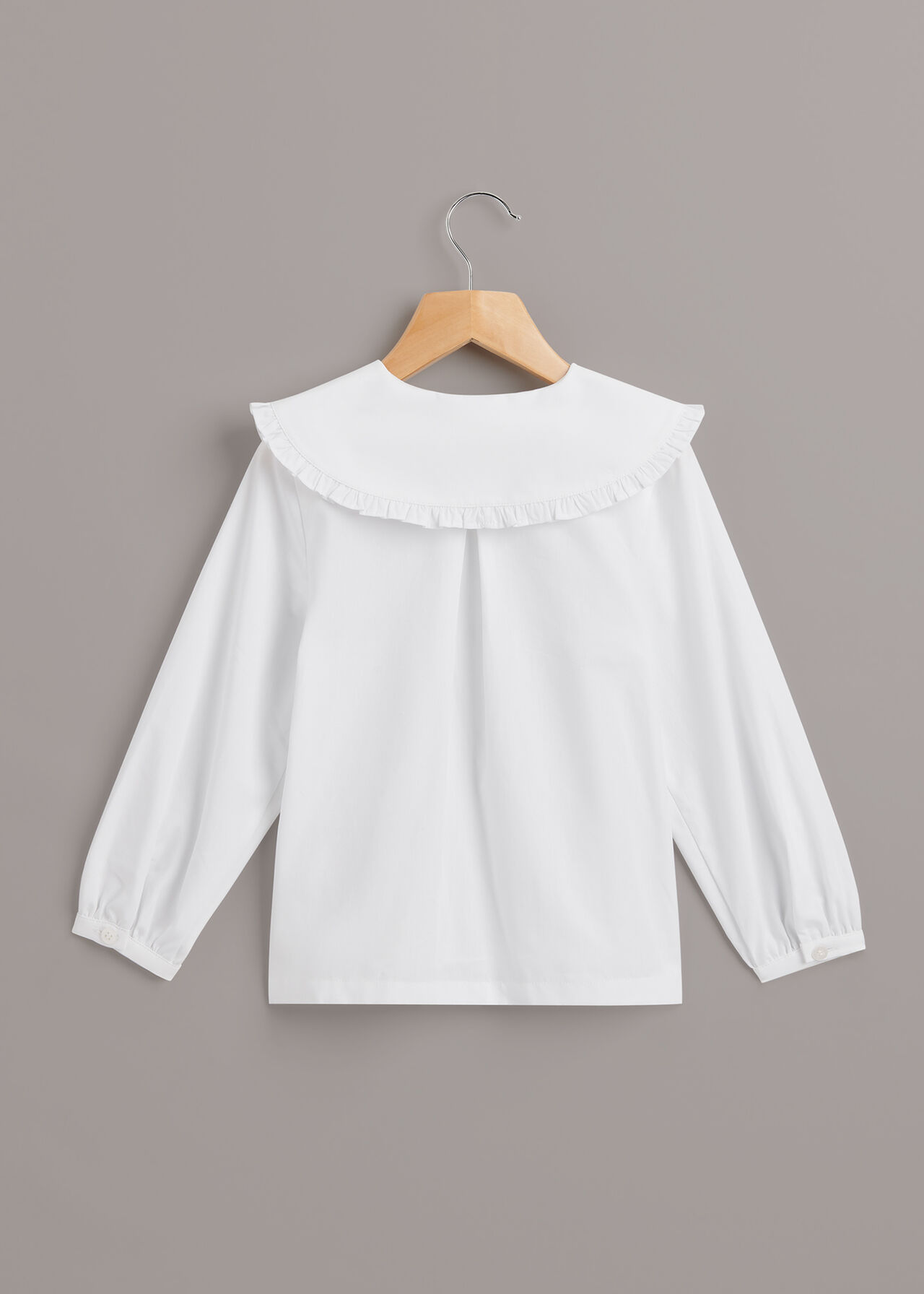 White Oversized Collar Top | WHISTLES