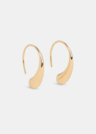 Curved Teardrop Wire Earring