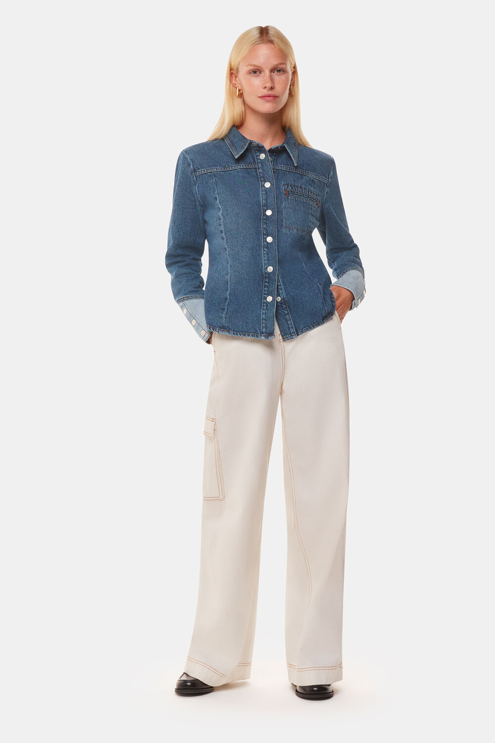 Patchwork Denim Shirt
