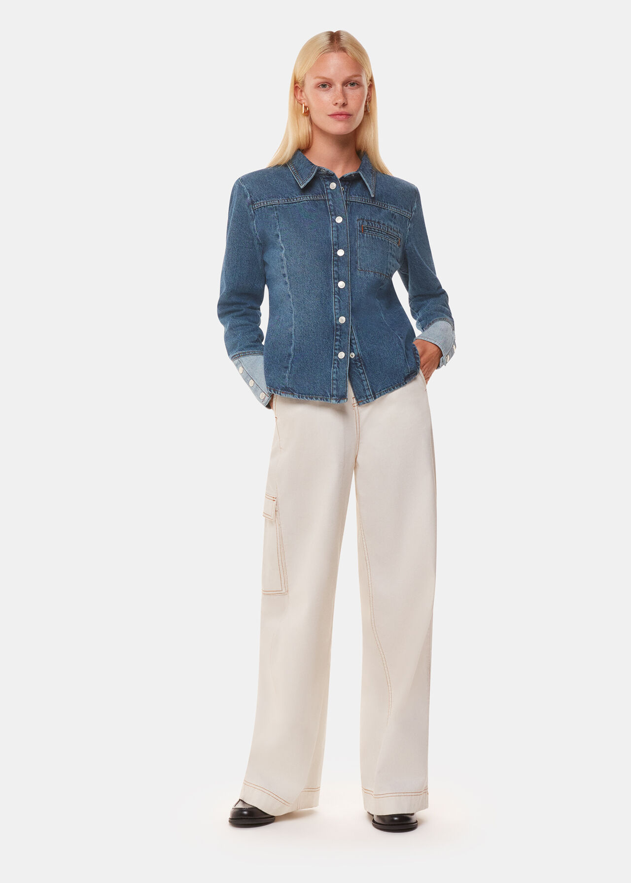 Patchwork Denim Shirt