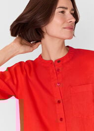 Linen Grandad Collar Shirt