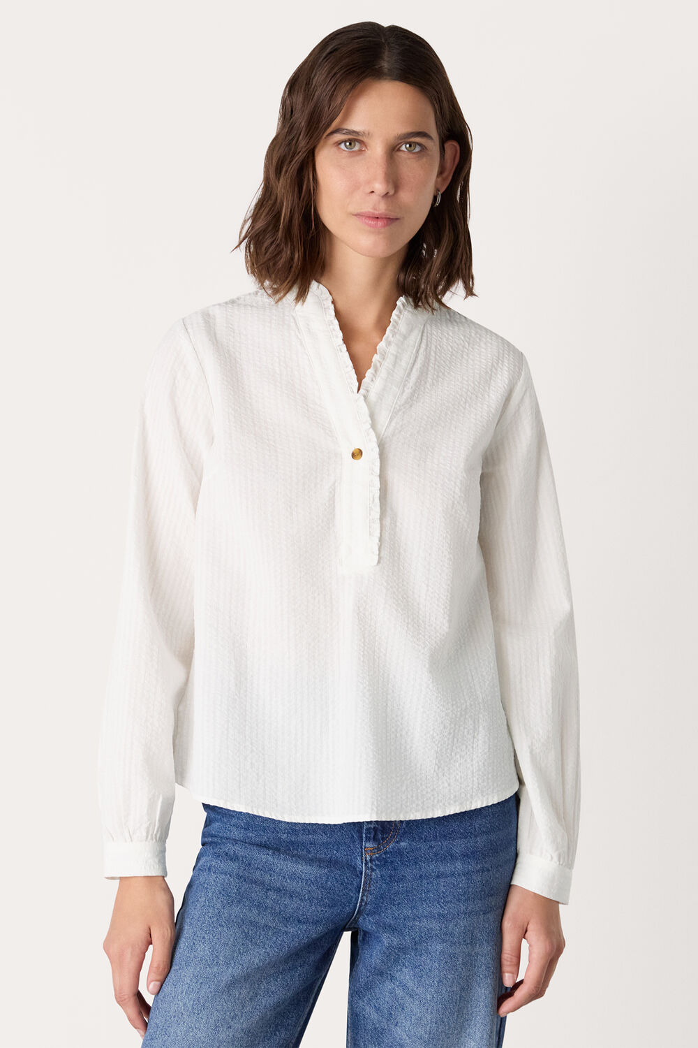 Textured Frill Shirt