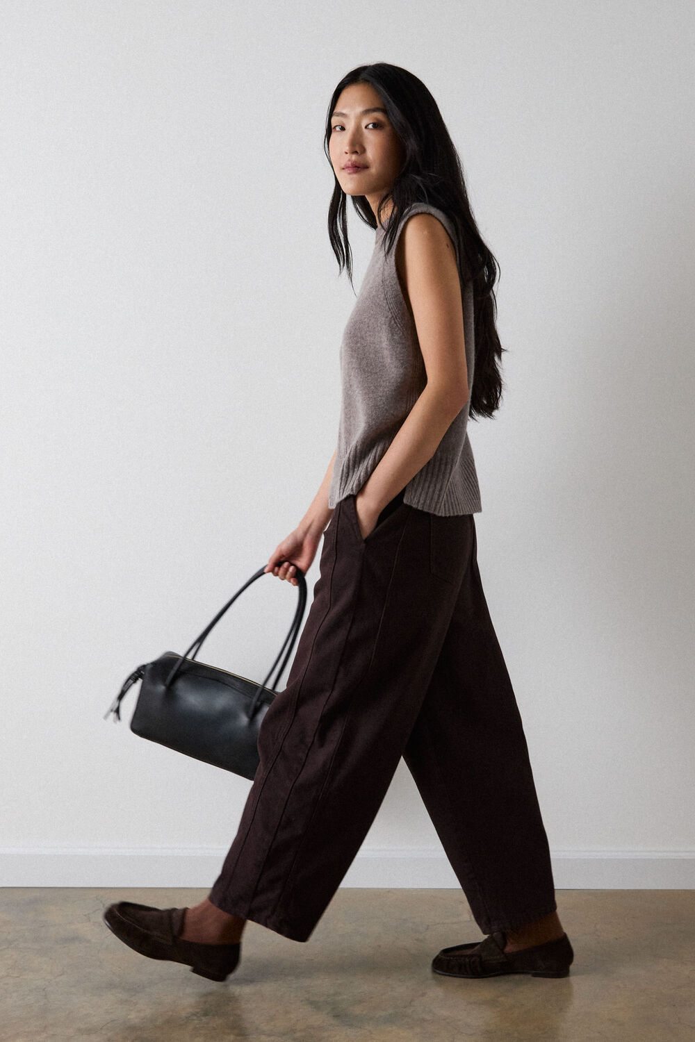 Neutral Wool Sleeveless Tank