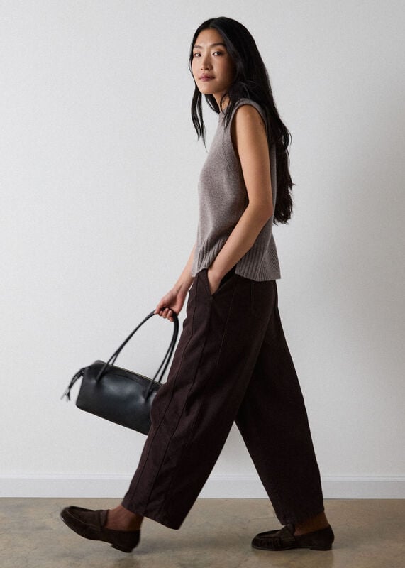 Neutral Wool Sleeveless Tank