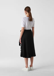Mei Frill Wrap Skirt Black