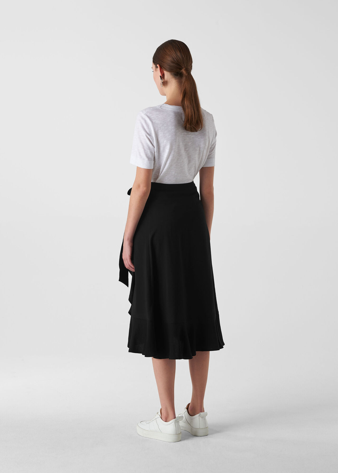 Mei Frill Wrap Skirt Black