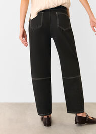Contrast Detail Barrel Jean