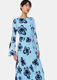 Hazy Floral Velvet Dress