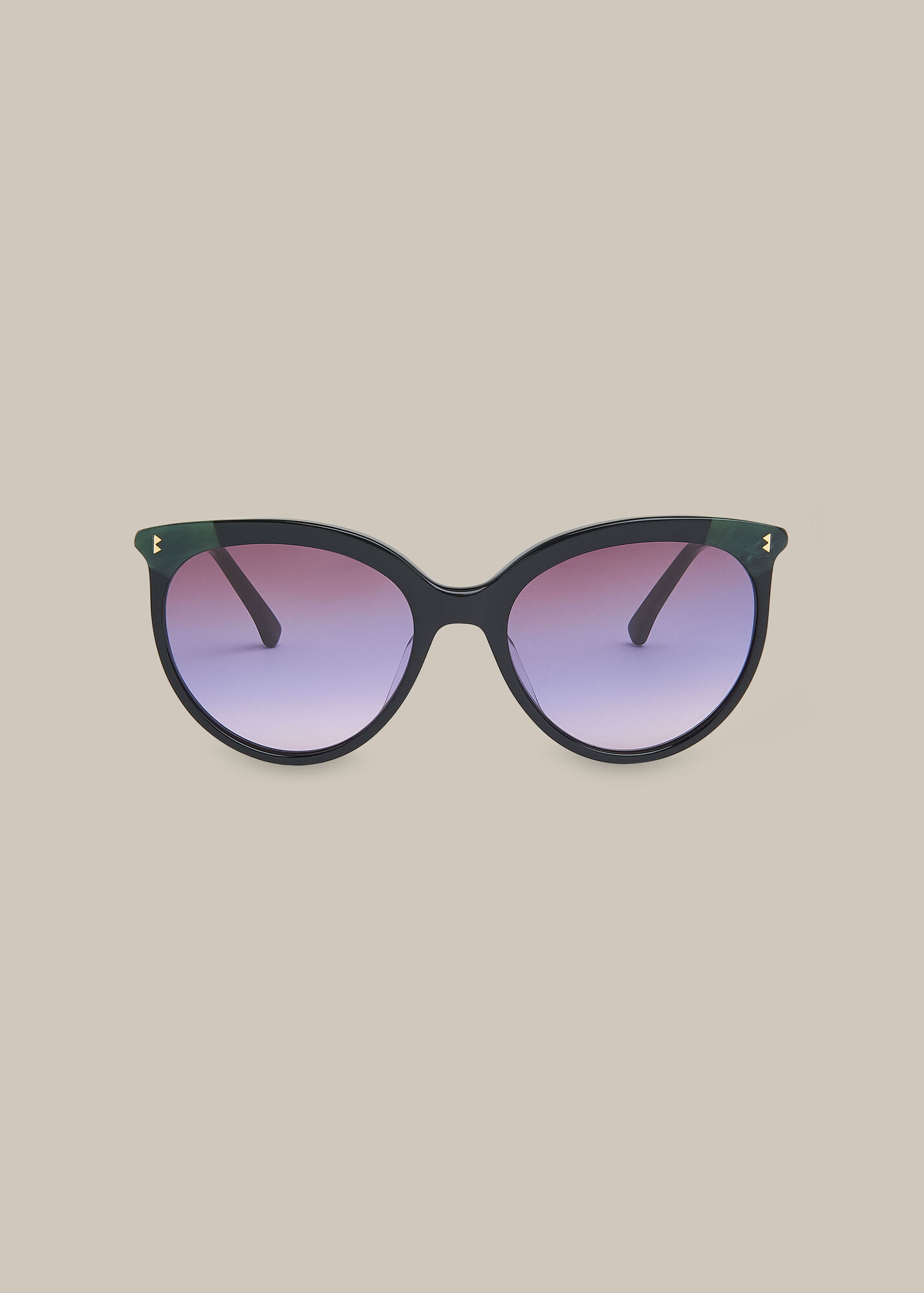 Whistles Women Maya Cat Eye Sunglasses - Black/Multi - One Size