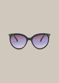 Maya Cat Eye Sunglasses Black/Multi