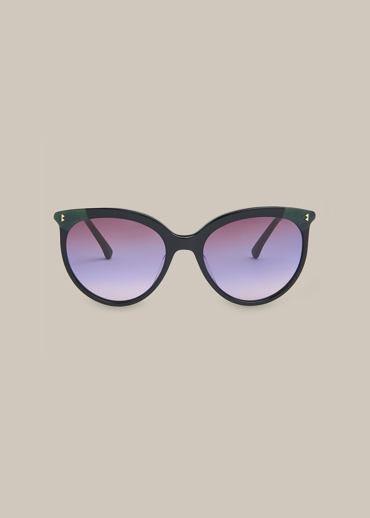 Maya Cat Eye Sunglasses Black/Multi