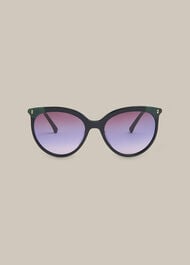 Maya Cat Eye Sunglasses Black/Multi
