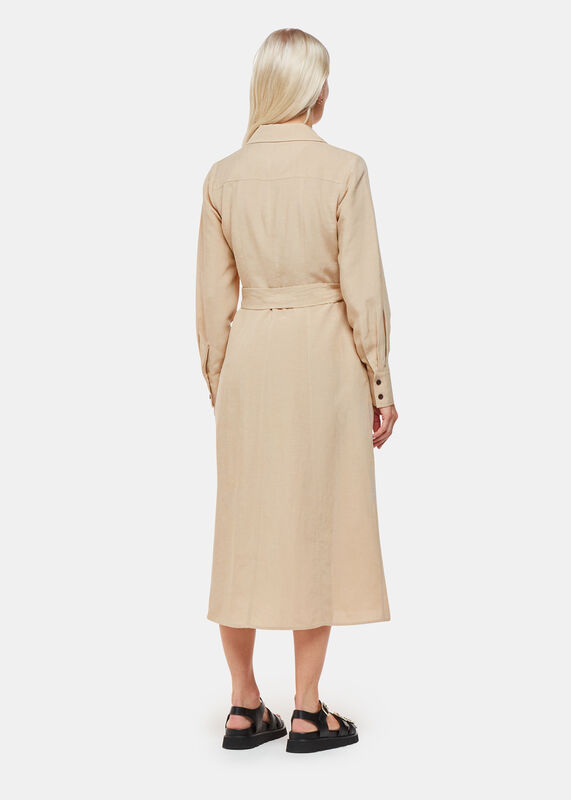 Neutral Petite Estella Shirt Dress