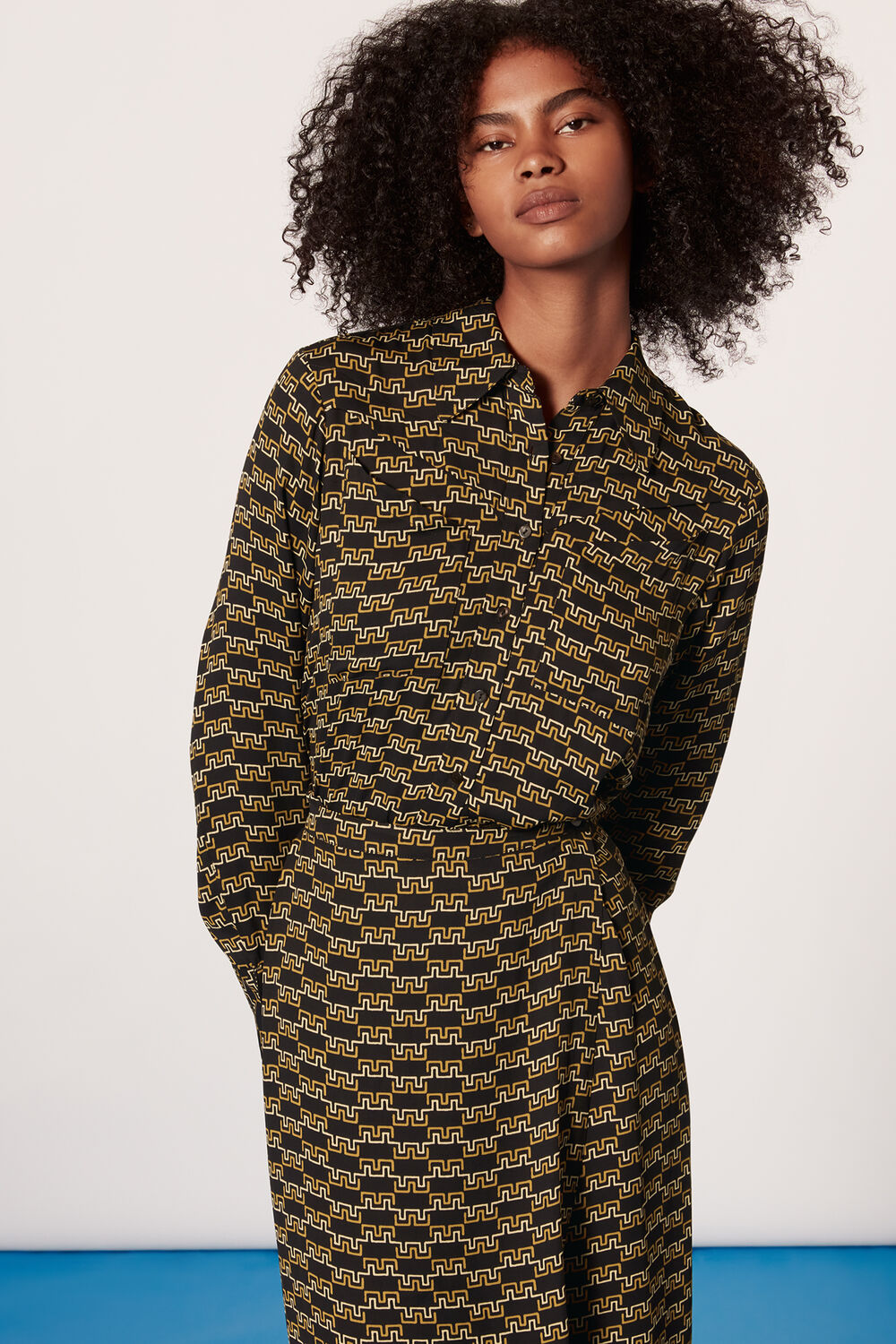 Tangle Check Wrap Skirt