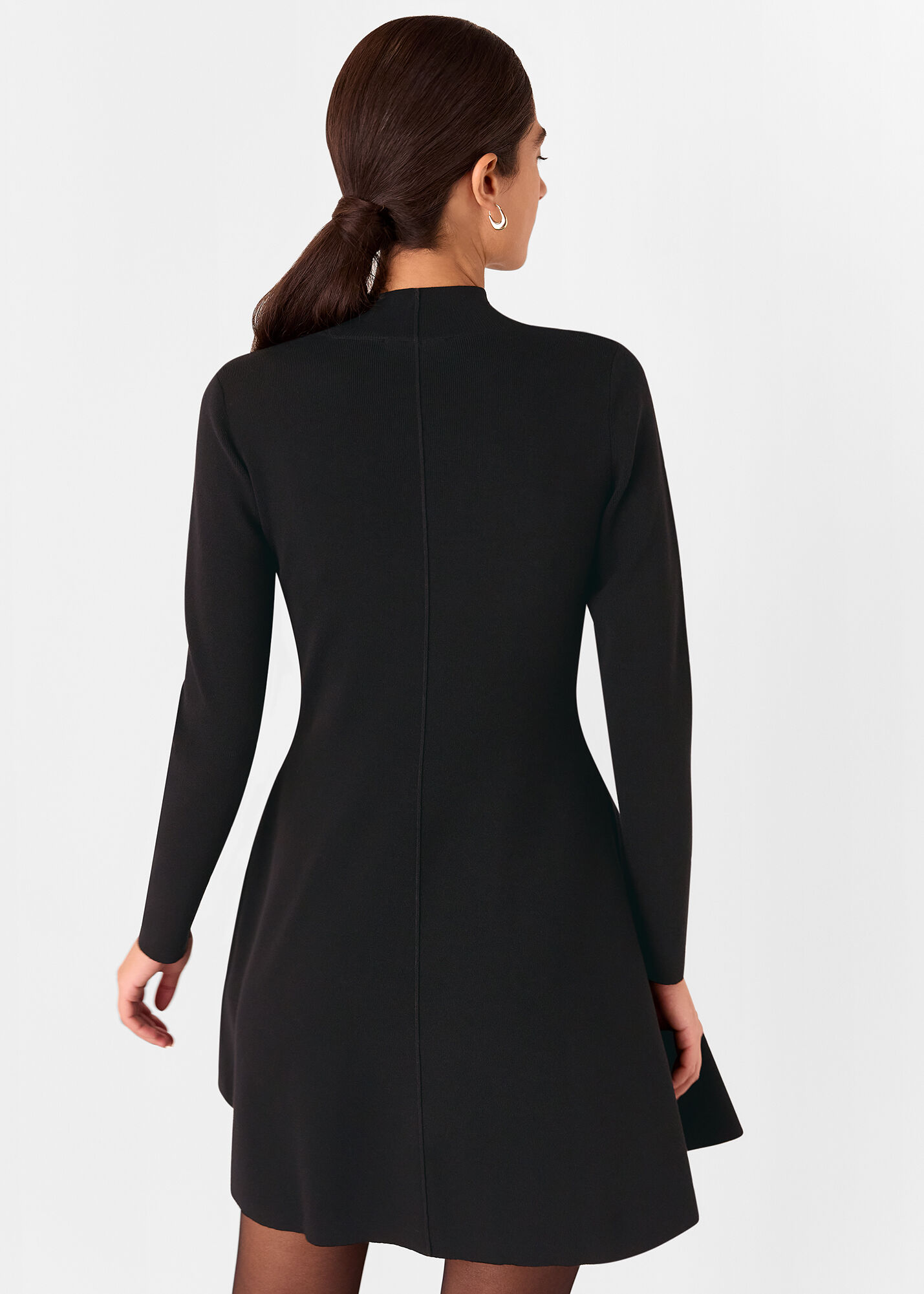 Women's Black Flippy Sweater Dress | Whistles US |