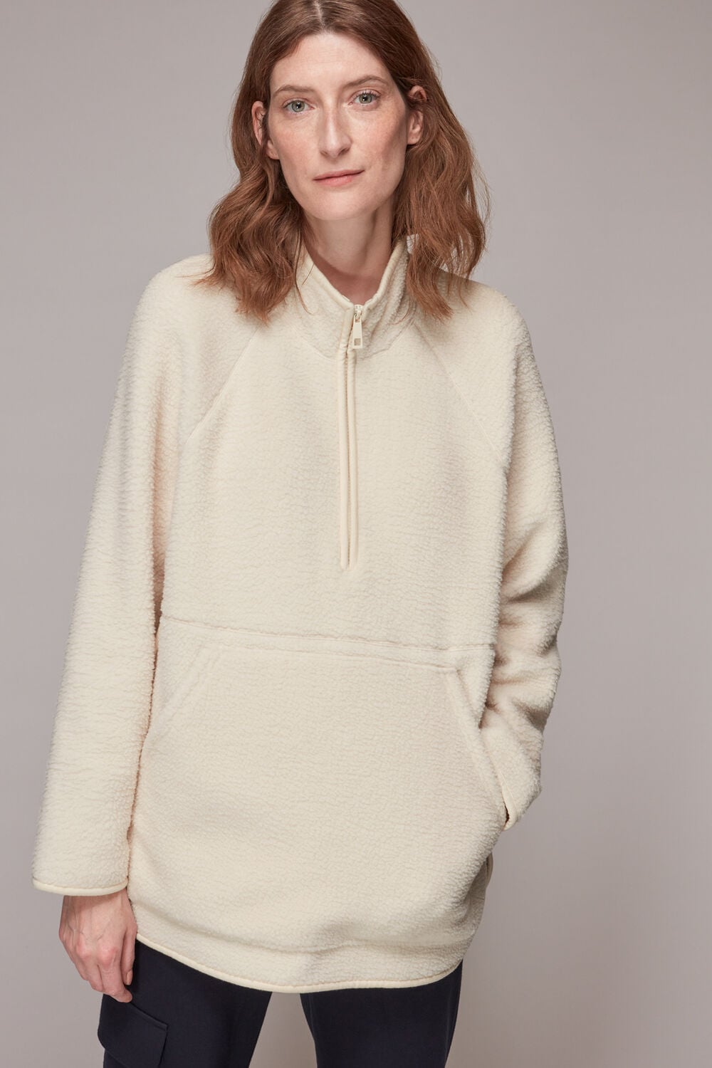 Sporty Zip Front Fleece Jacket