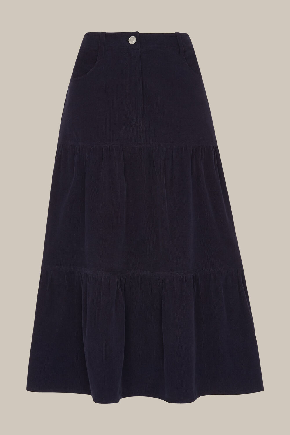Navy Baby Cord Skirt