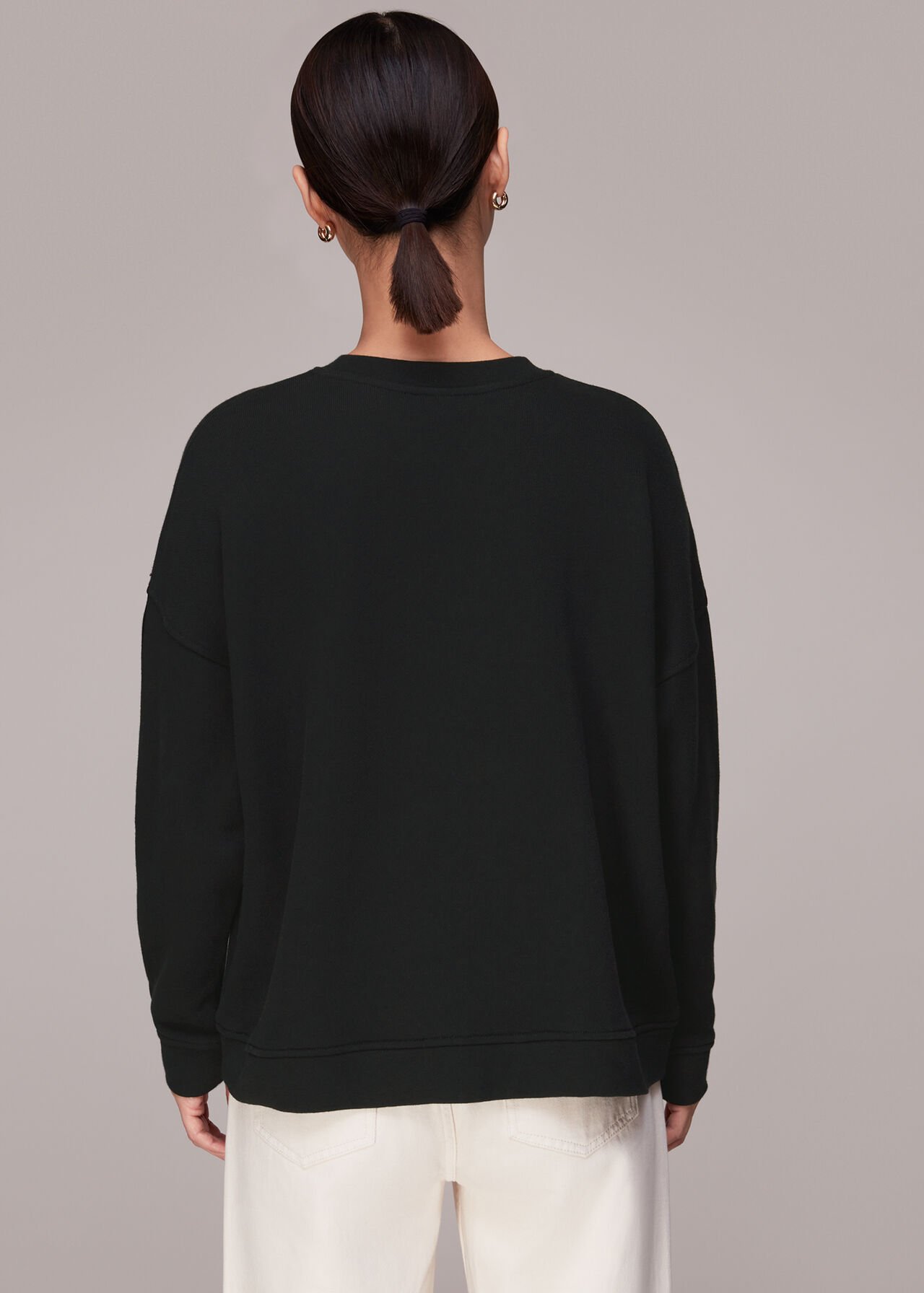 Black Cherie Logo Sweatshirt | WHISTLES