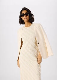Diagonal Fringe Textured Dress