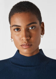 Mini Star Outline Earring Gold/Multi
