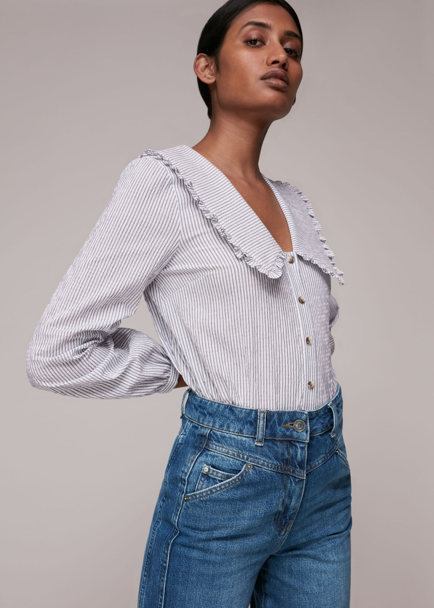 Denim Seam Detail Jean WHISTLES