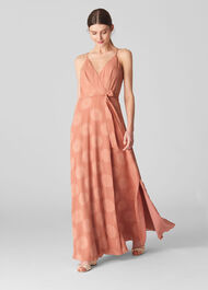 Noa Jacquard Maxi Dress Pale Pink