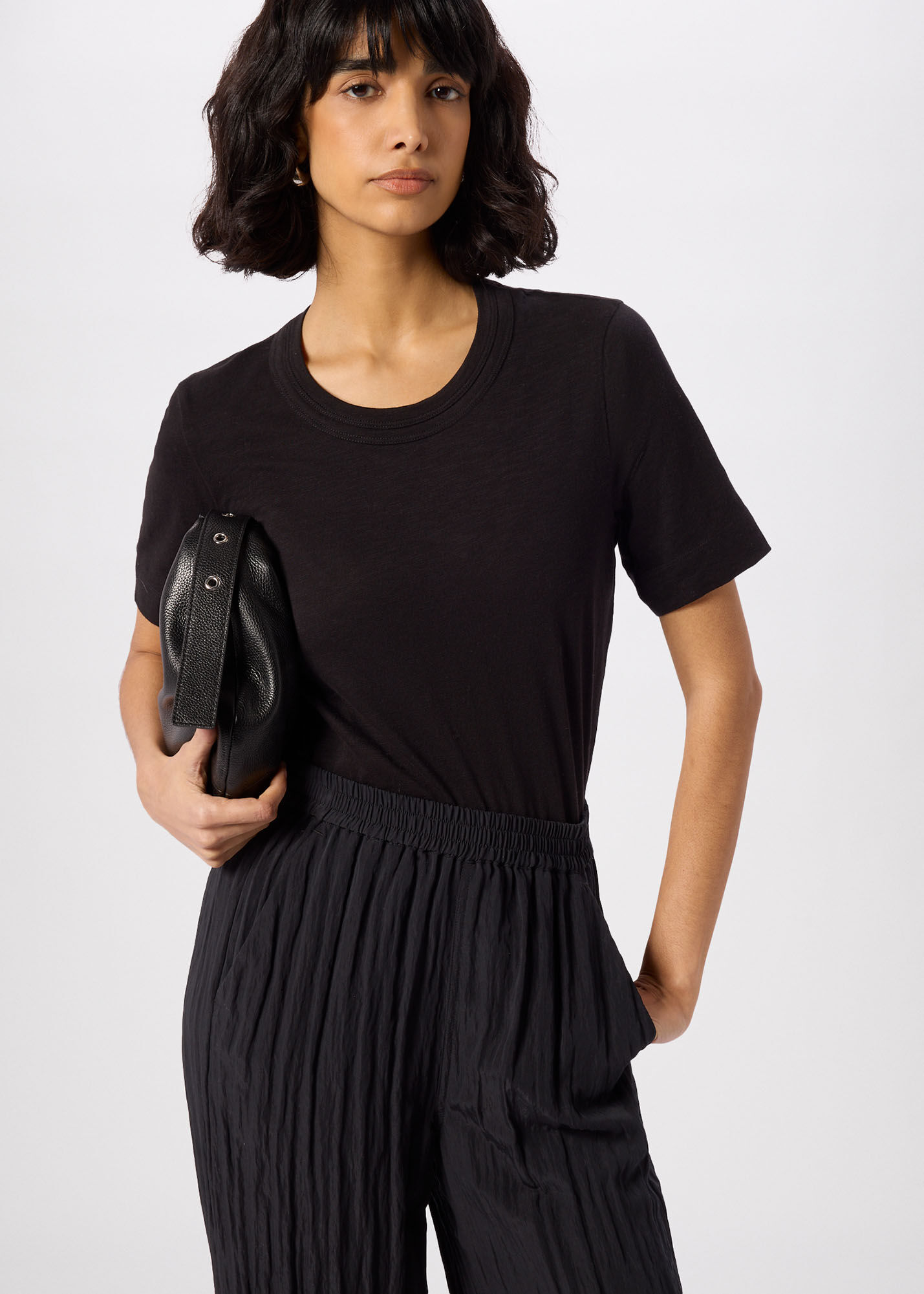 Rosa Black Short Sleeve T-Shirt | 100% Cotton | Whistles