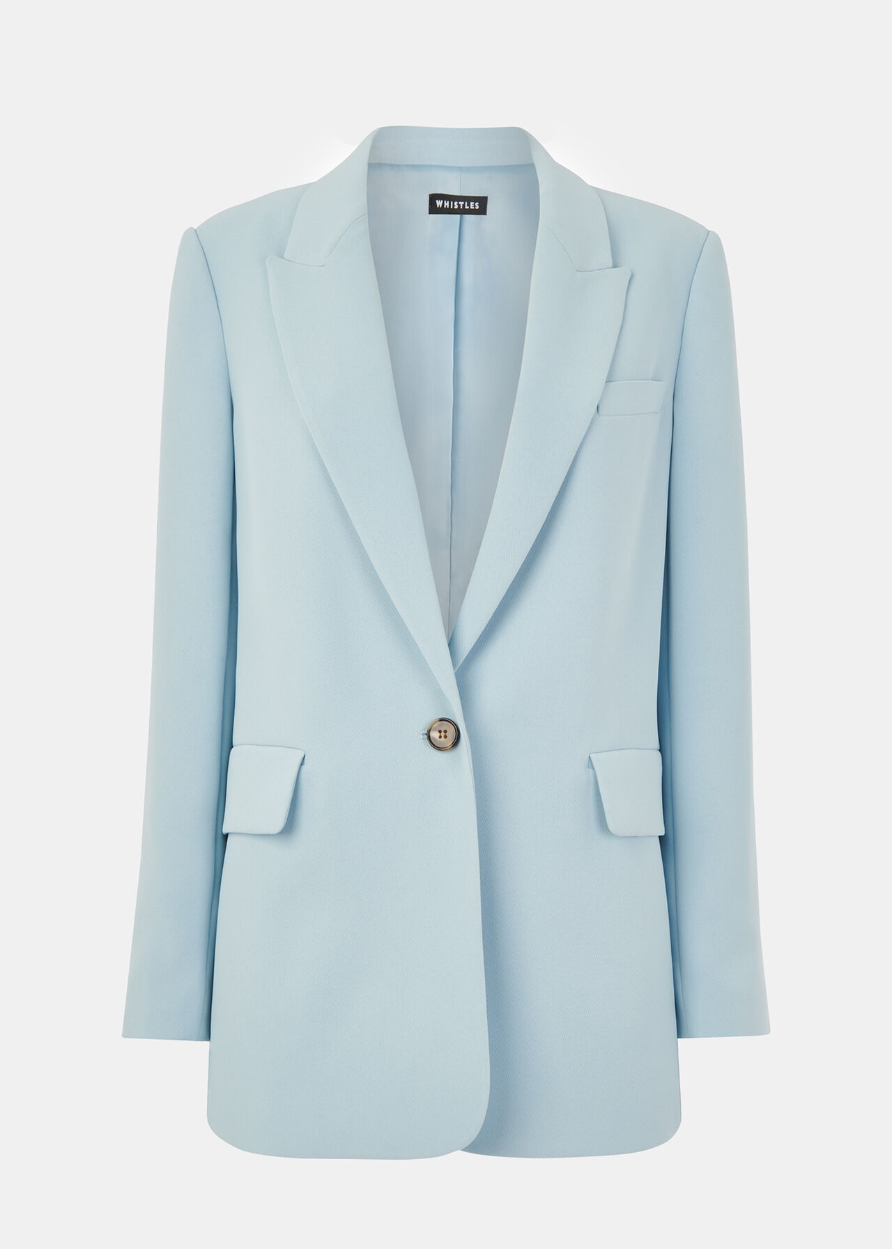 Pale Blue Crepe Boyfriend Blazer WHISTLES