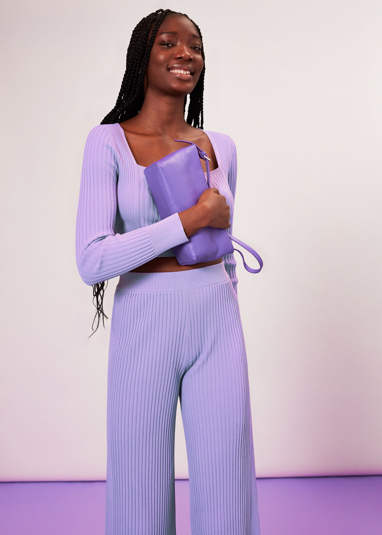 Square Neck Rib Knit