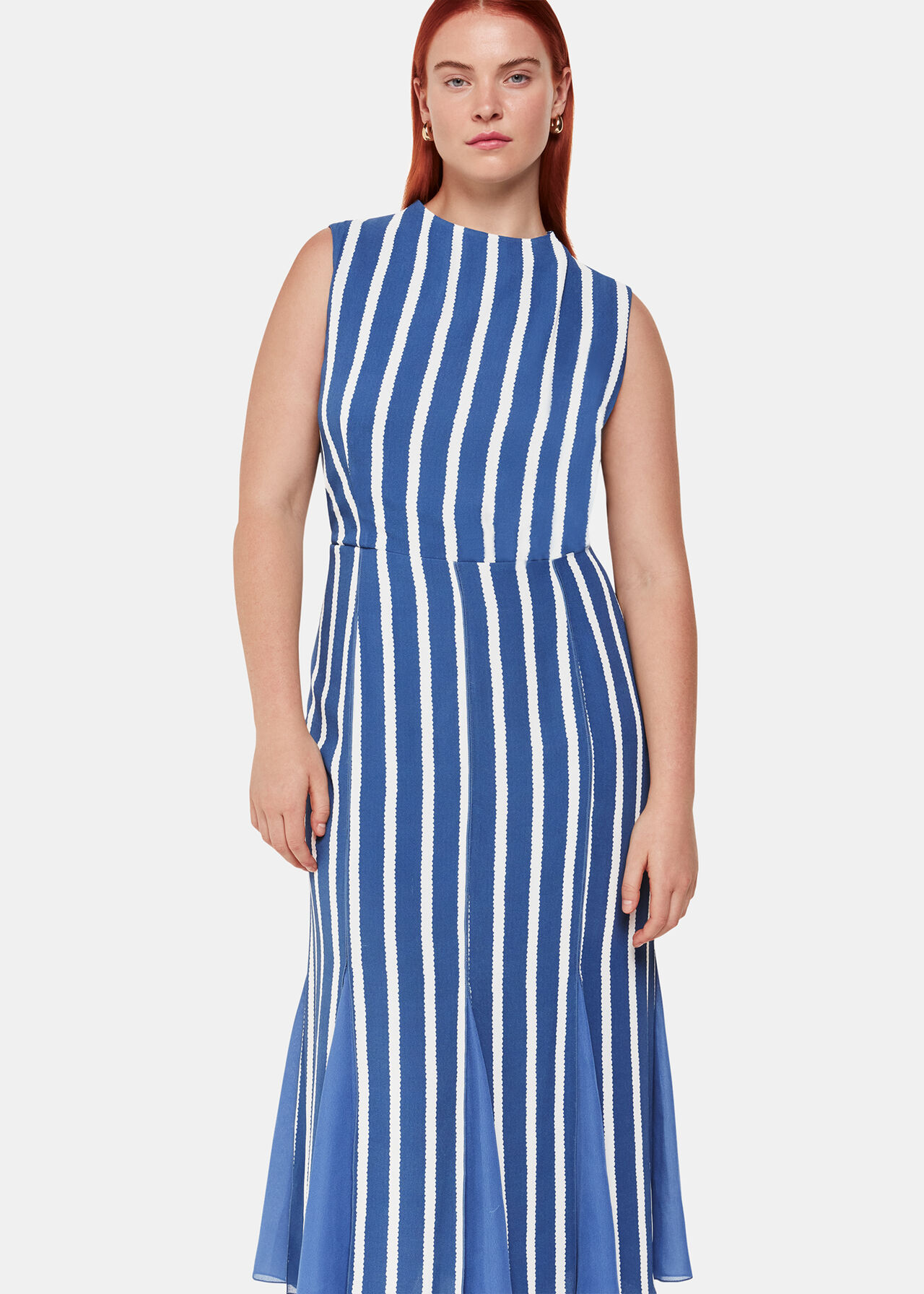 Eliza Stripe Print Midi Dress
