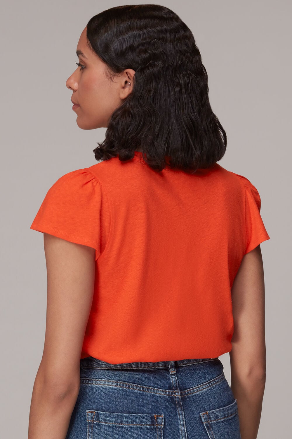Cada Button Linen Mix Tee