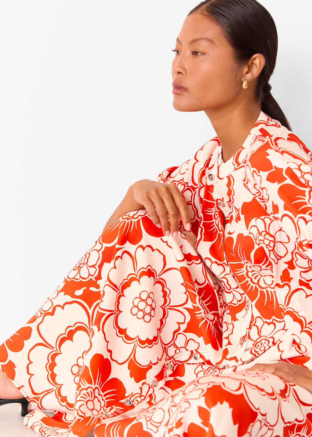 Petite Bloom Floral Midi Dress