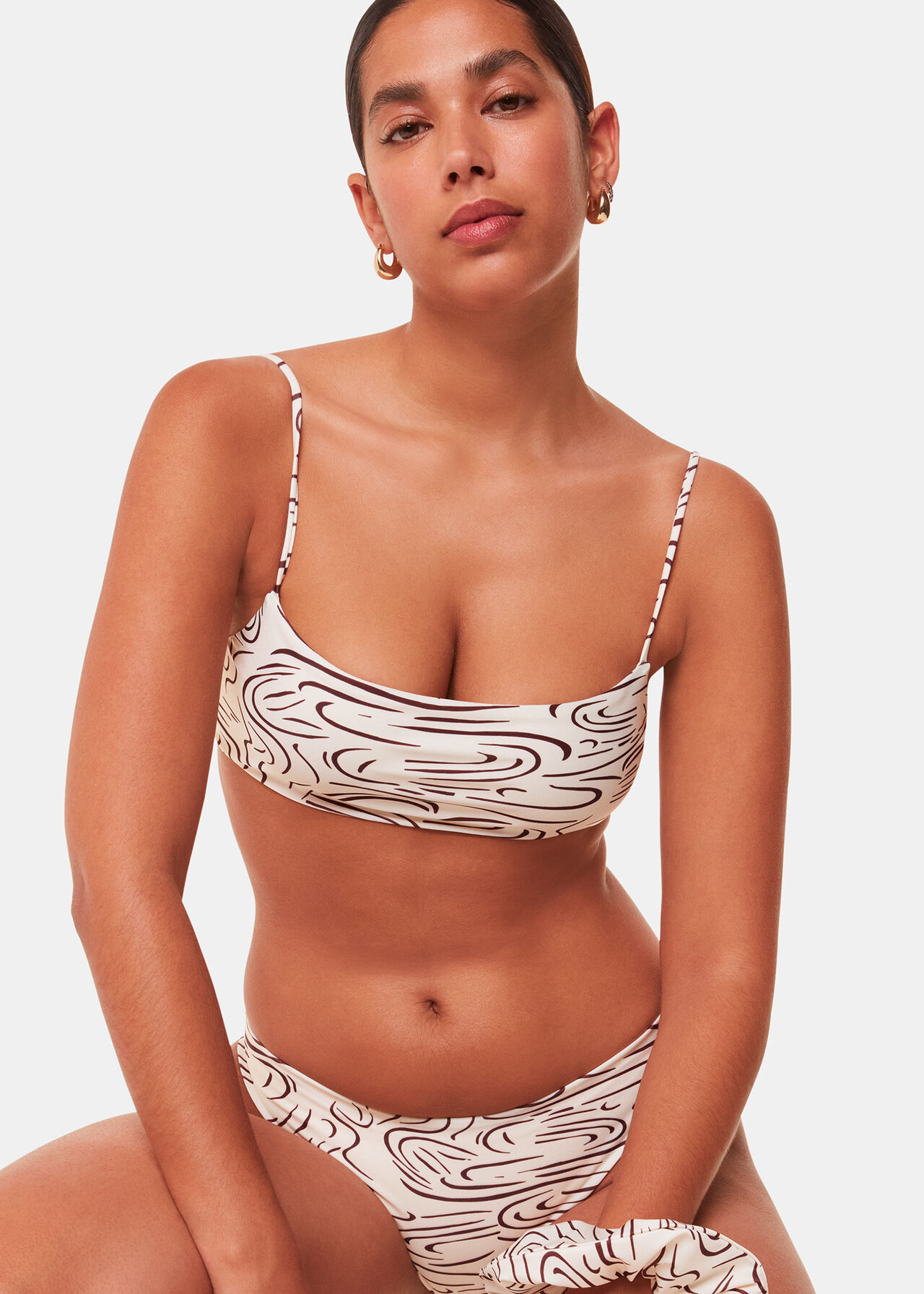 The Longing Wave Print Bikini Top