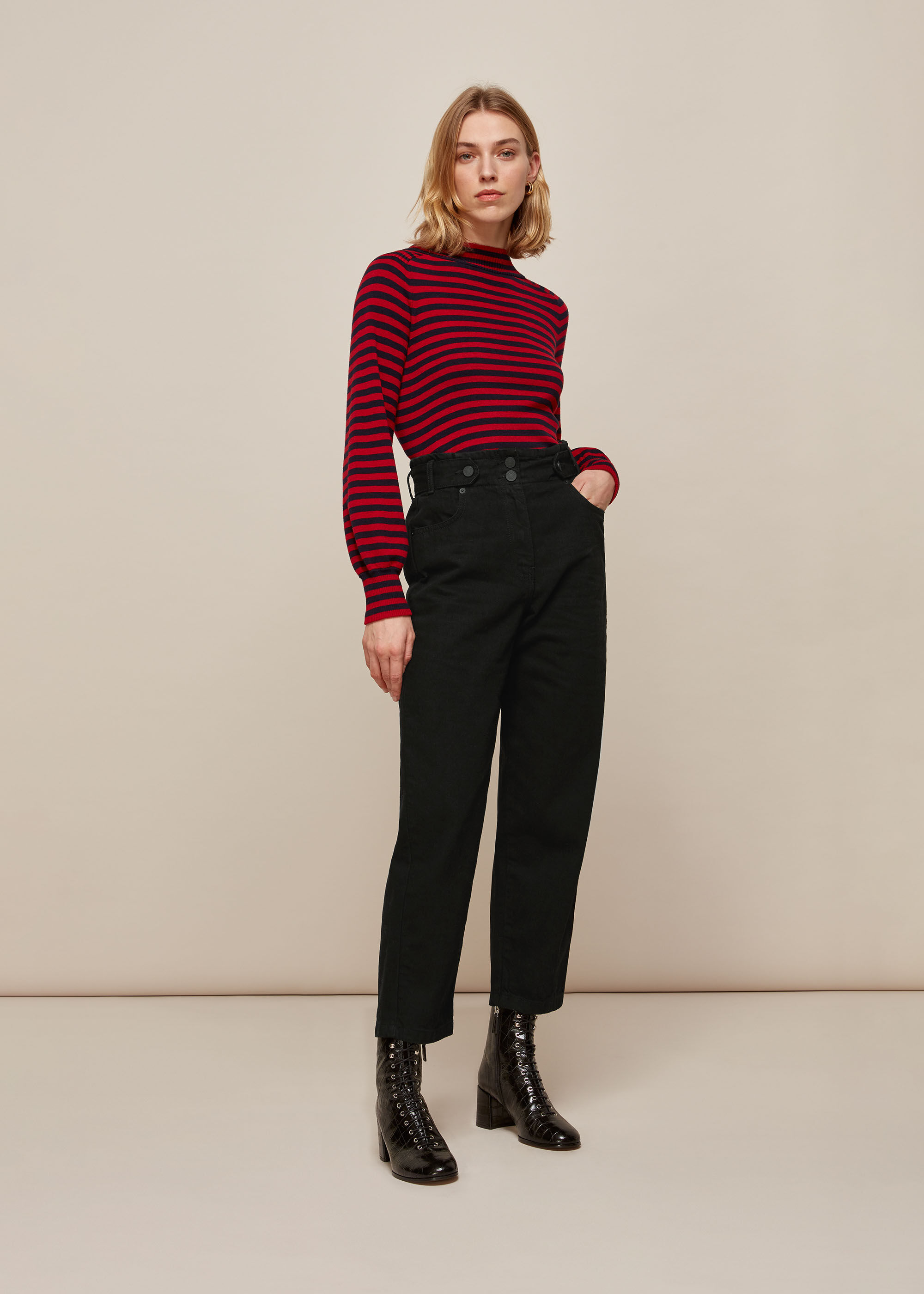Paperbag waist jeans deals
