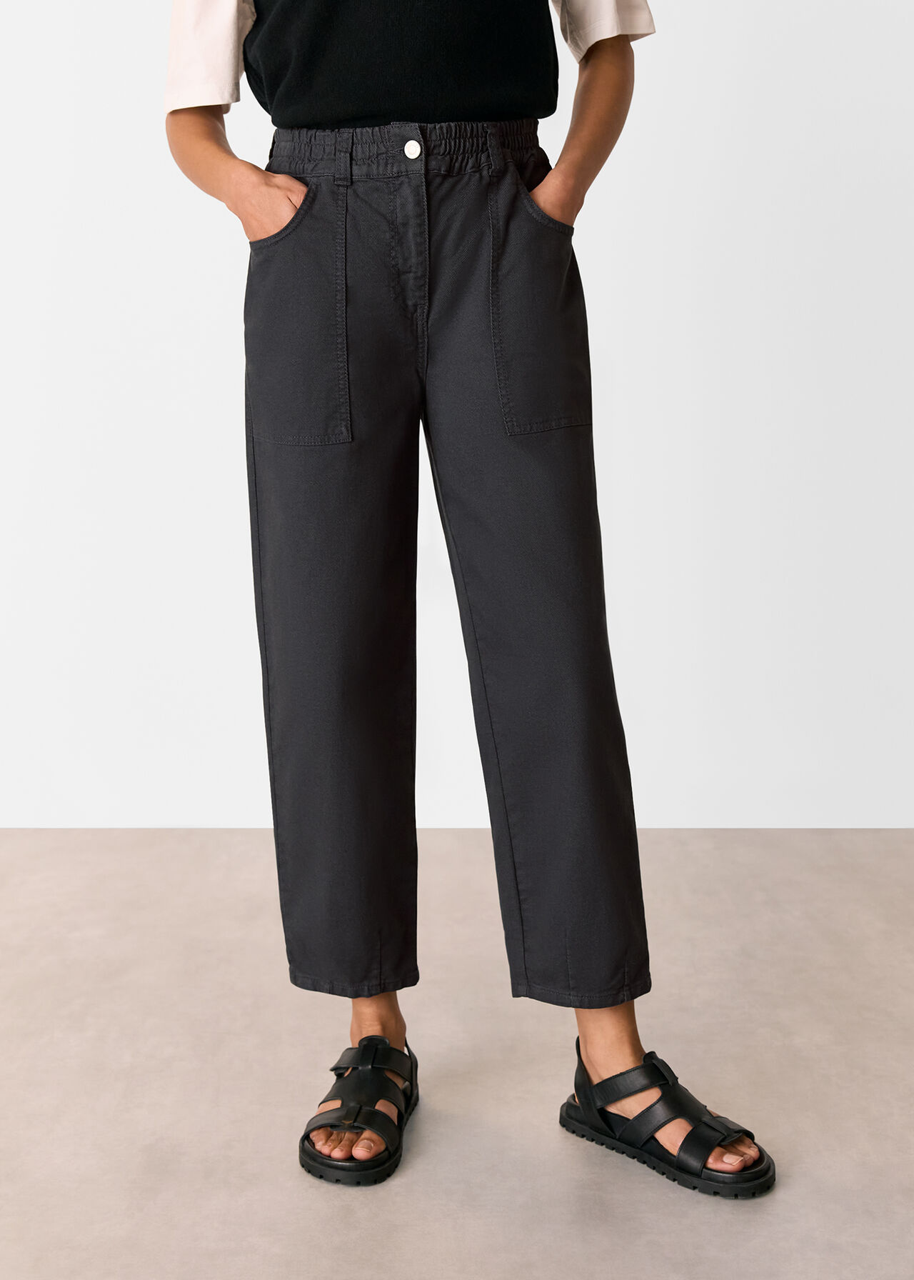 Whistles Tessa Casual Trousers Black