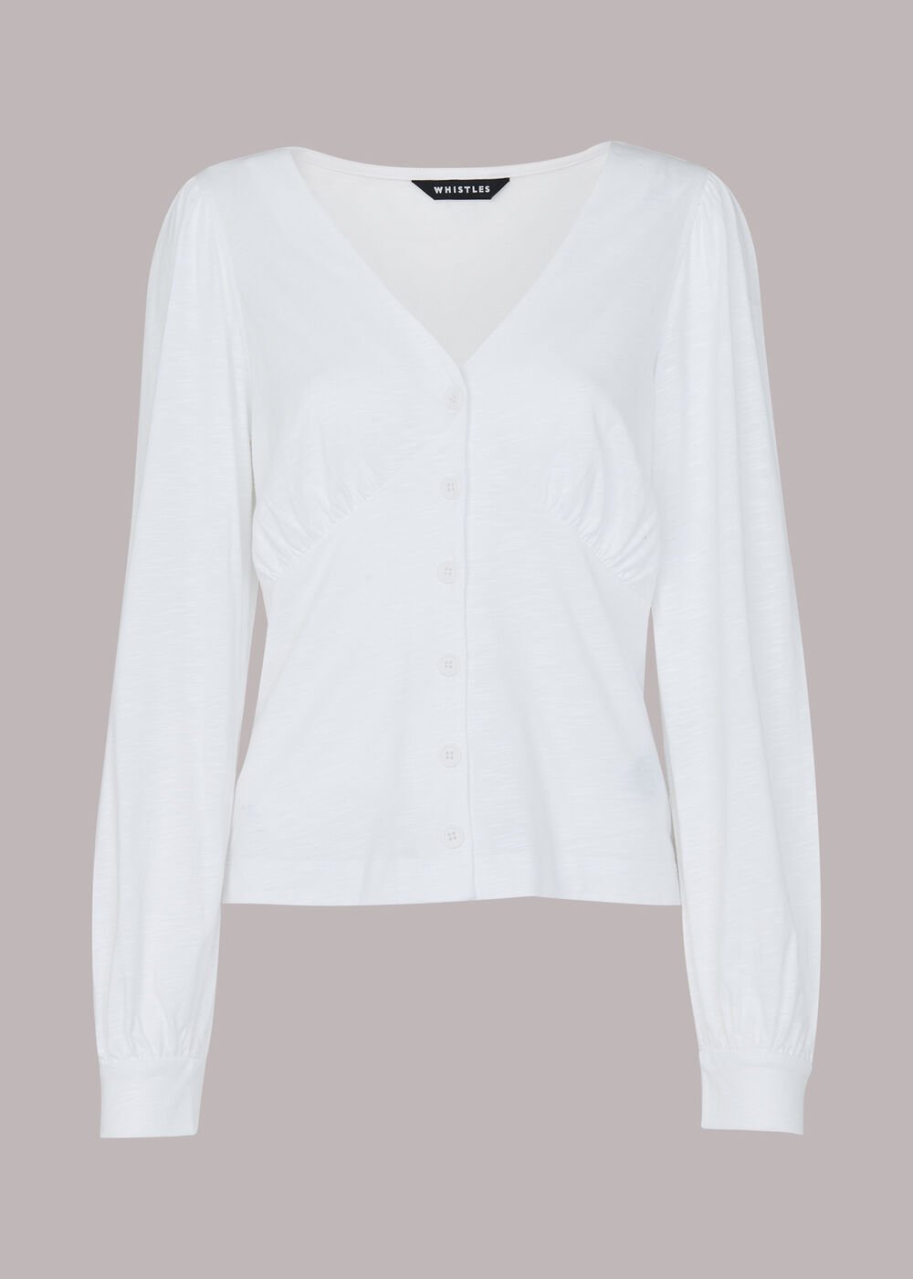 Amber V neck Button Top