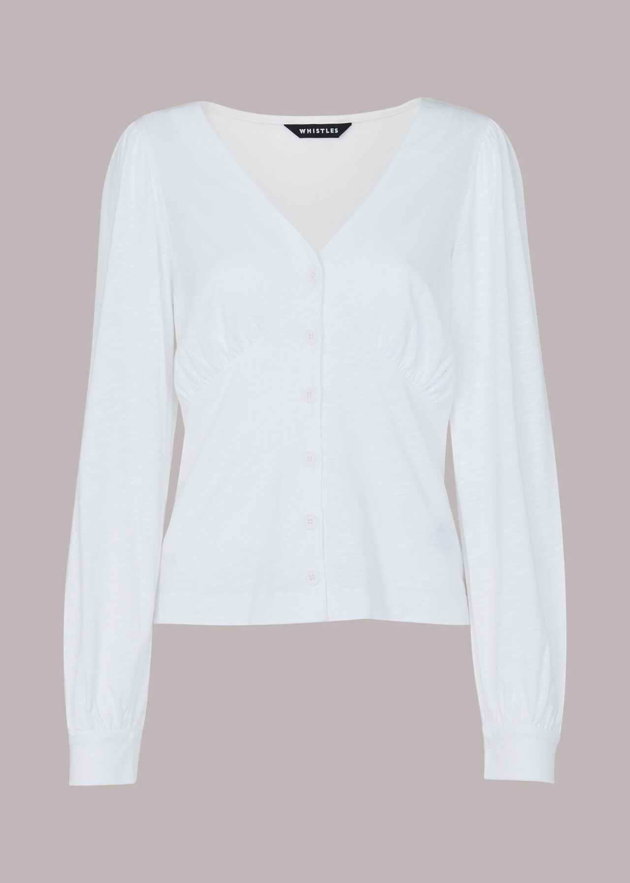 Amber V neck Button Top