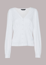 Amber V neck Button Top