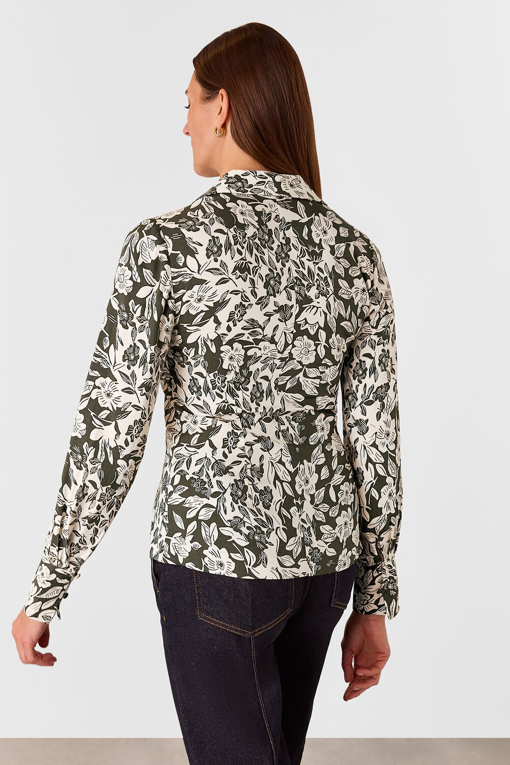 Cut Stems Button Down Blouse